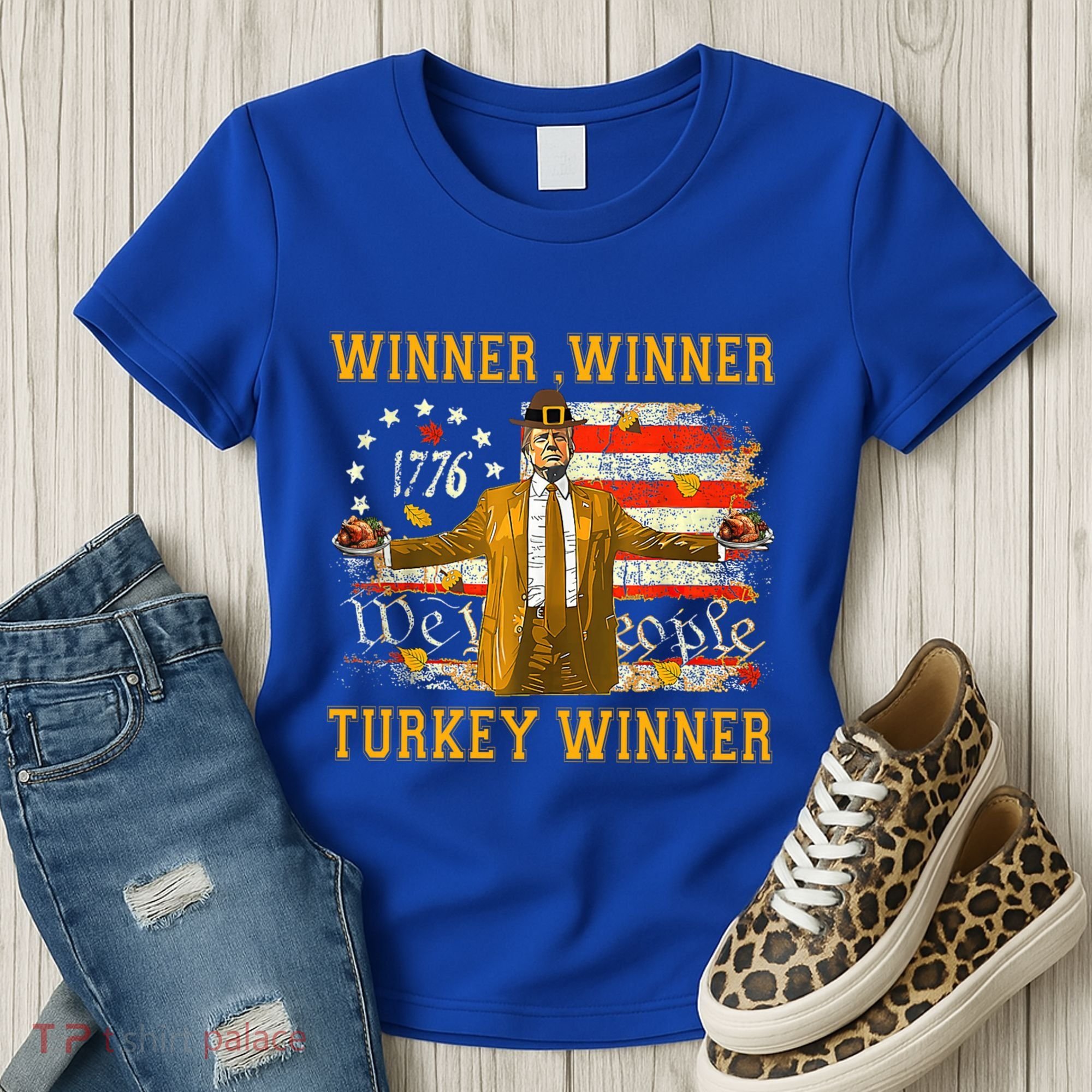 Winner Winner Turkey Dinner Humor Funny Trump Thanksgiving Gift Women's T-Shirt