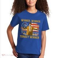 Winner Winner Turkey Dinner Humor Funny Trump Thanksgiving Gift Kids T-Shirt thumb 2