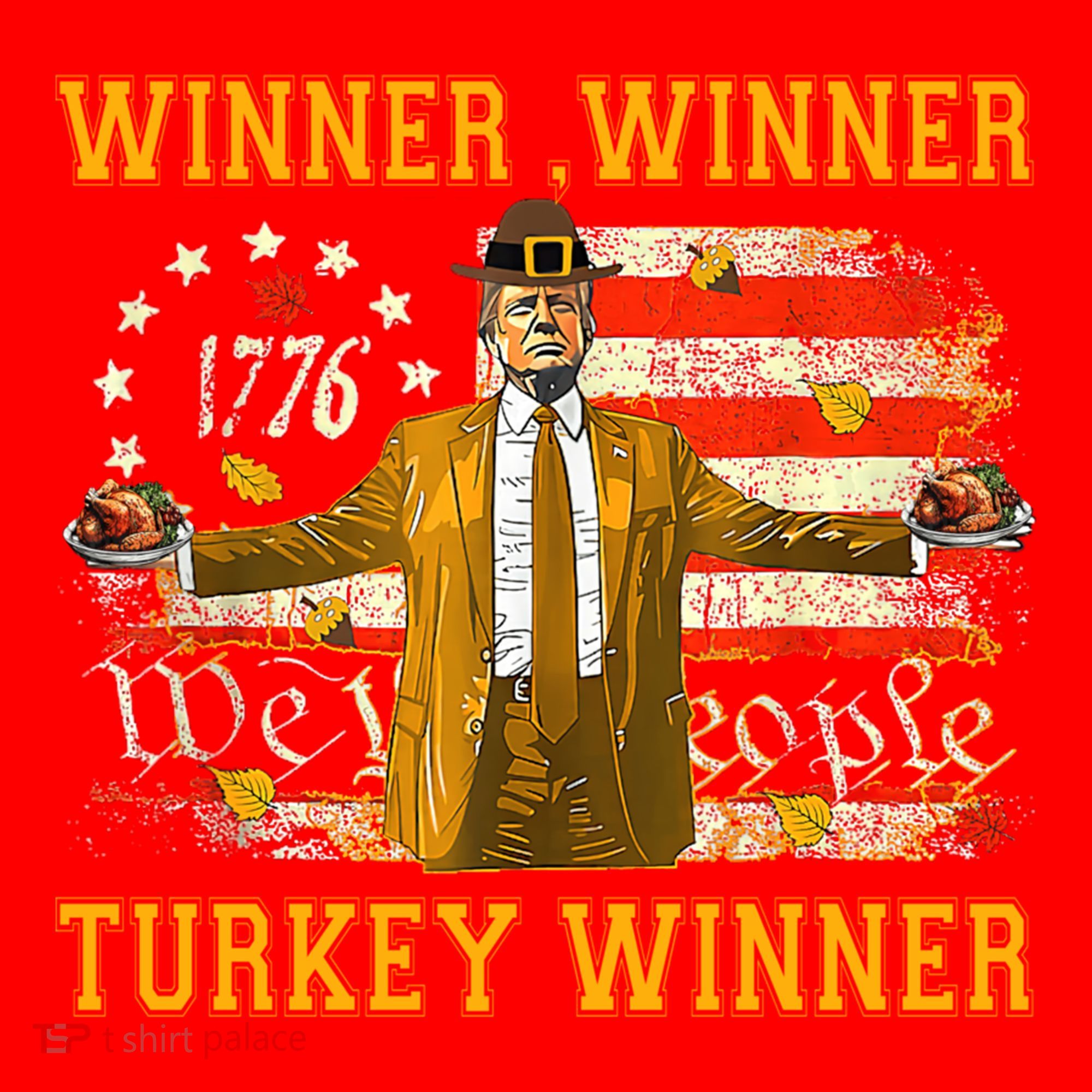 Winner Winner Turkey Dinner Humor Funny Trump Thanksgiving Gift Santa Hat
