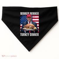 Winner Winner Turkey Dinner Humor Funny Trump Thanksgiving Meaningful Gift USA-Made Doggie Bandana thumb 0