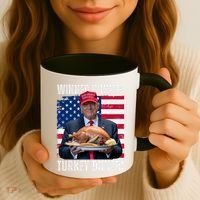 Winner Winner Turkey Dinner Humor Funny Trump Thanksgiving Meaningful Gift Coffee Mug thumb 3