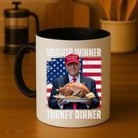 Winner Winner Turkey Dinner Humor Funny Trump Thanksgiving Meaningful Gift Coffee Mug thumb 4