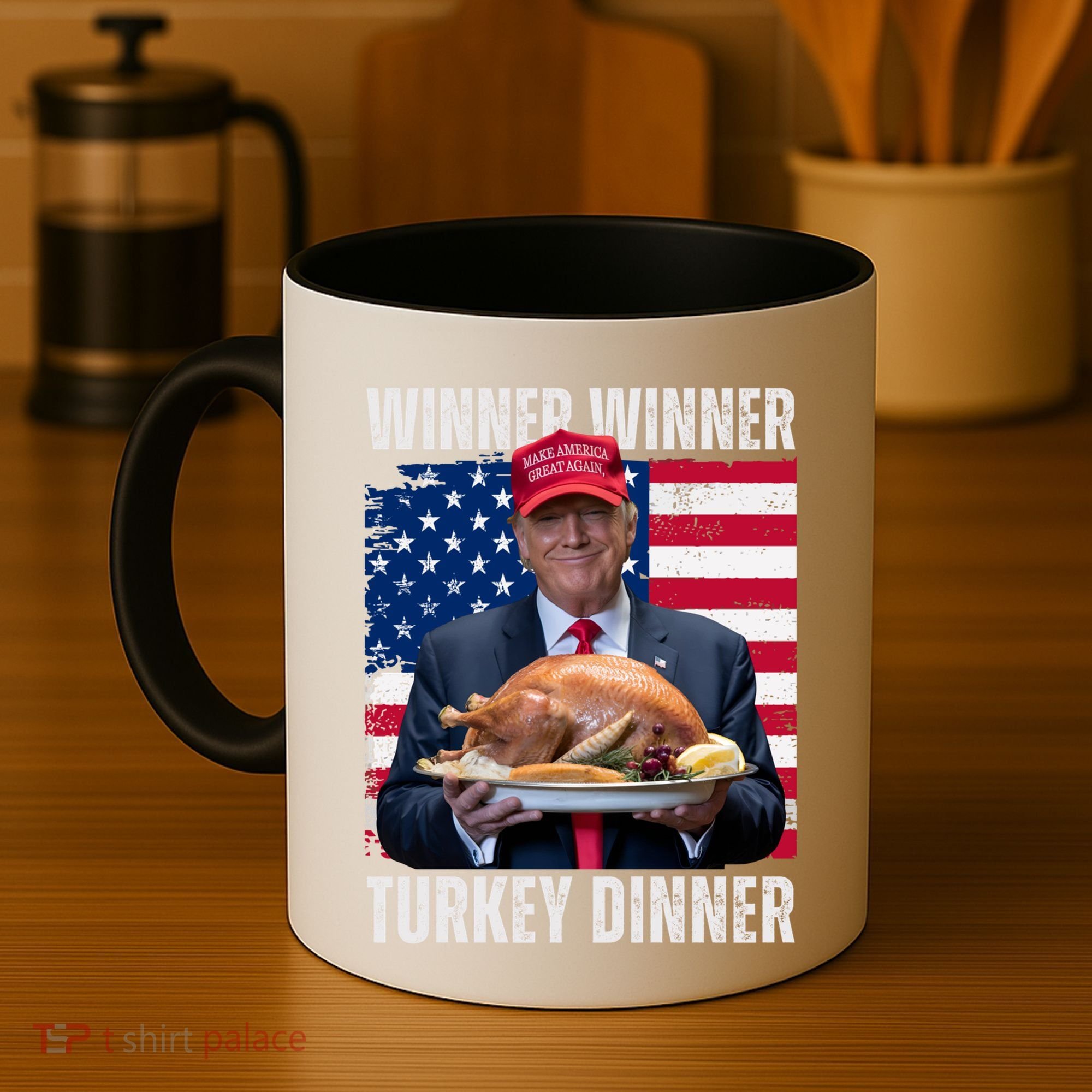 Winner Winner Turkey Dinner Humor Funny Trump Thanksgiving Meaningful Gift Coffee Mug