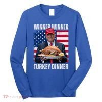 Winner Winner Turkey Dinner Humor Funny Trump Thanksgiving Meaningful Gift Long Sleeve Shirt thumb 0