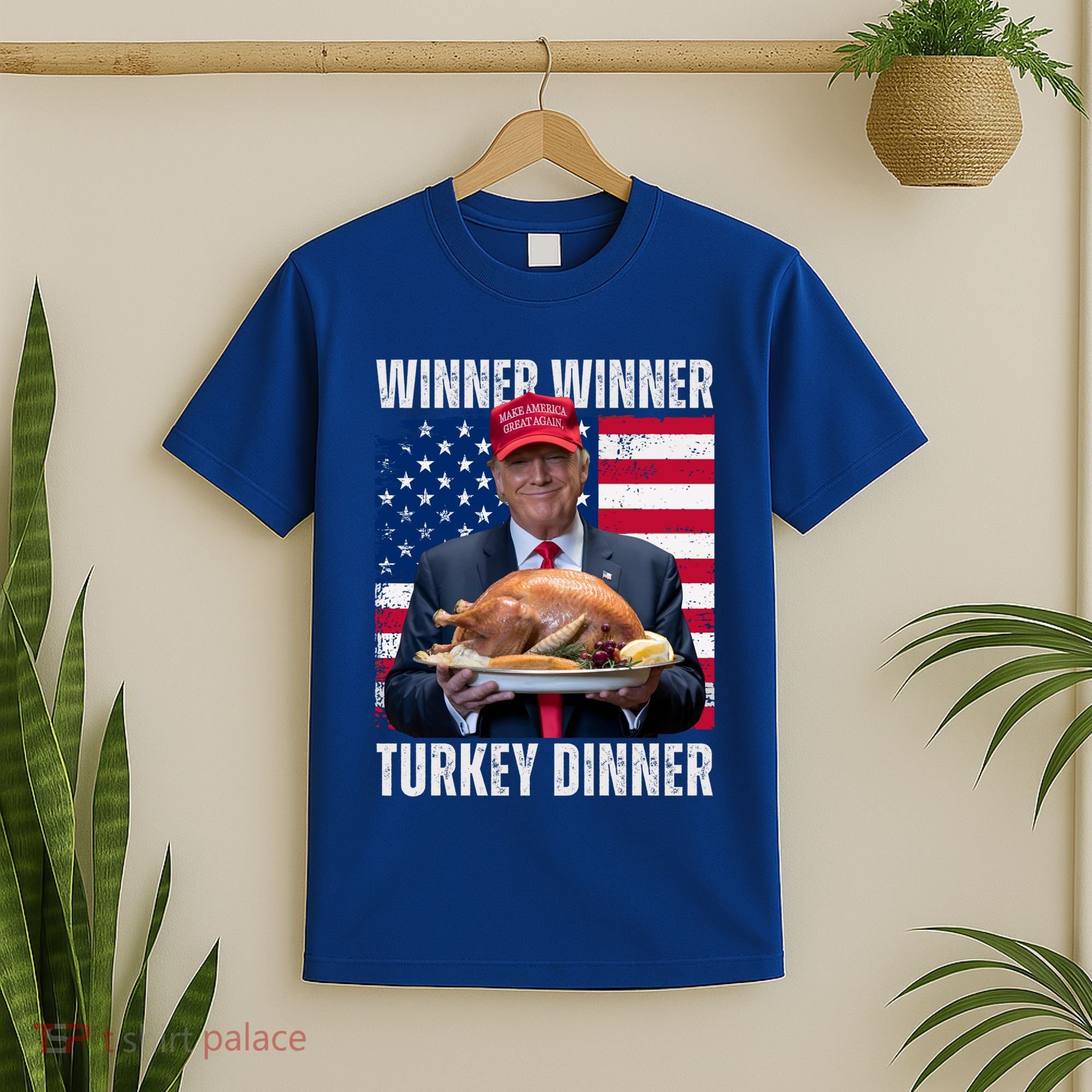 Winner Winner Turkey Dinner Humor Funny Trump Thanksgiving Meaningful Gift T-Shirt