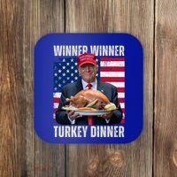 Winner Winner Turkey Dinner Humor Funny Trump Thanksgiving Meaningful Gift Coaster thumb 0