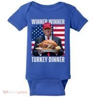 Winner Winner Turkey Dinner Humor Funny Trump Thanksgiving Meaningful Gift Baby Bodysuit thumb 0