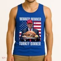 Winner Winner Turkey Dinner Humor Funny Trump Thanksgiving Meaningful Gift Tank Top thumb 3
