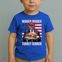 Winner Winner Turkey Dinner Humor Funny Trump Thanksgiving Meaningful Gift Toddler T-Shirt thumb 2