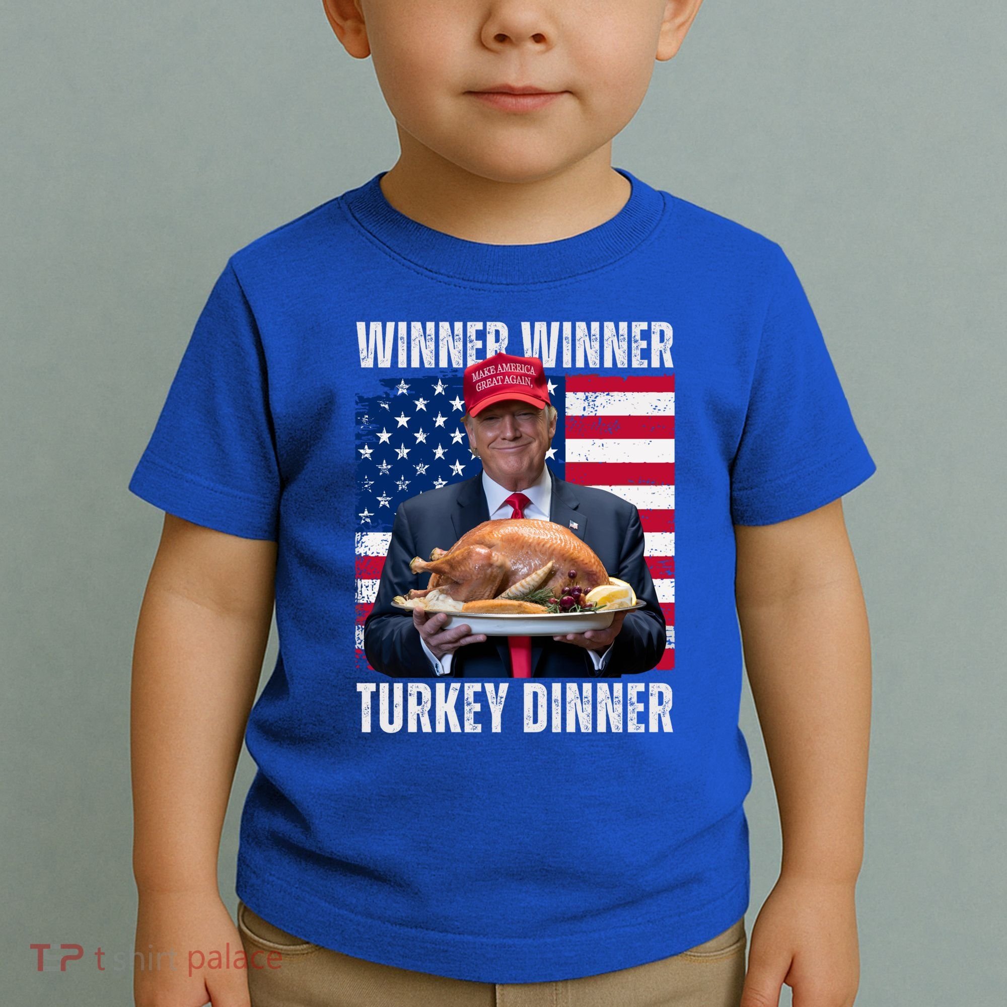 Winner Winner Turkey Dinner Humor Funny Trump Thanksgiving Meaningful Gift Toddler T-Shirt