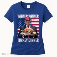 Winner Winner Turkey Dinner Humor Funny Trump Thanksgiving Meaningful Gift Women's T-Shirt thumb 0