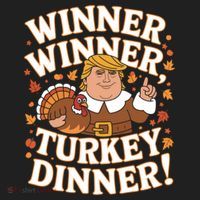 Winner Winner Turkey Dinner Funny Trump Thanksgiving Turkey Gift Beanie thumb 2