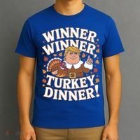 Winner Winner Turkey Dinner Funny Trump Thanksgiving Turkey Gift T-Shirt thumb 3