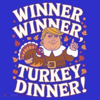 Winner Winner Turkey Dinner Funny Trump Thanksgiving Turkey Gift Coaster thumb 2