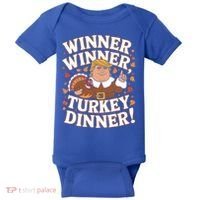 Winner Winner Turkey Dinner Funny Trump Thanksgiving Turkey Gift Baby Bodysuit thumb 0