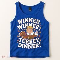 Winner Winner Turkey Dinner Funny Trump Thanksgiving Turkey Gift Tank Top thumb 2