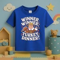 Winner Winner Turkey Dinner Funny Trump Thanksgiving Turkey Gift Toddler T-Shirt thumb 3
