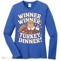Winner Winner Turkey Dinner Funny Trump Thanksgiving Turkey Gift Women's Long Sleeve Shirt thumb 0