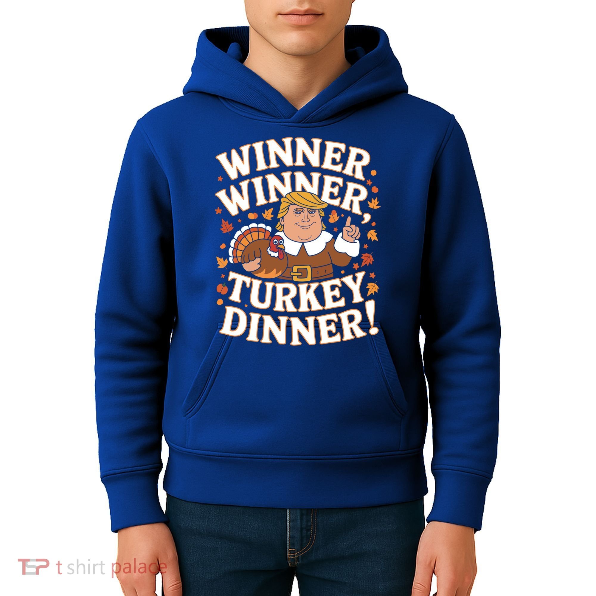 Winner Winner Turkey Dinner Funny Trump Thanksgiving Turkey Gift Kids Hoodie