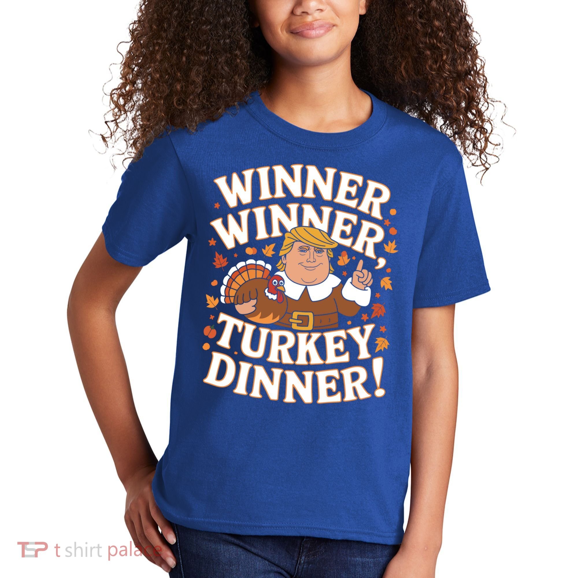 Winner Winner Turkey Dinner Funny Trump Thanksgiving Turkey Gift Kids T-Shirt