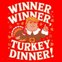 Winner Winner Turkey Dinner Funny Trump Thanksgiving Turkey Gift Santa Hat thumb 1