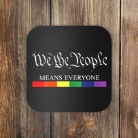 Womens We The People Means Everyone Rainbow Flag Lgbt Pride Month Coaster thumb 0