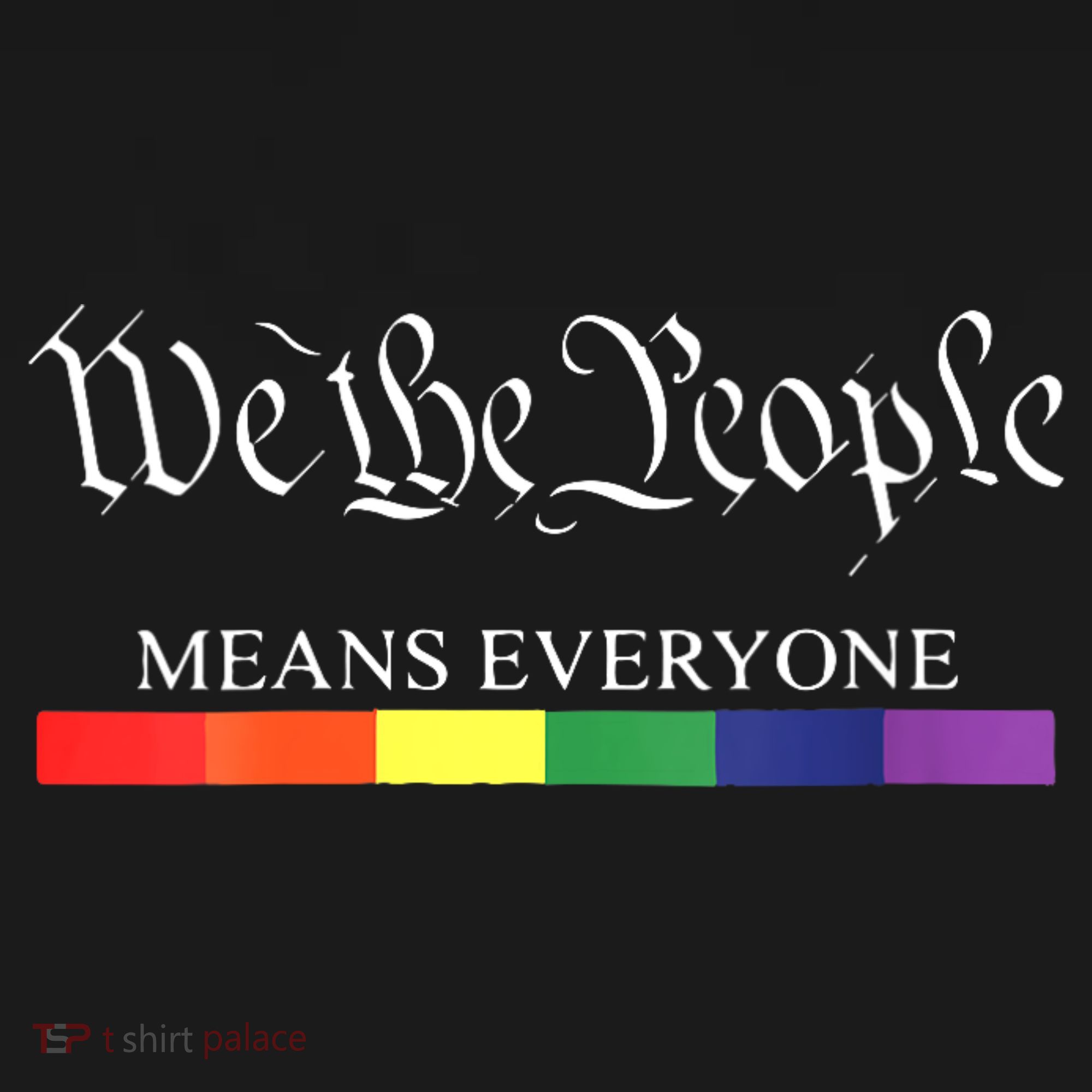 Womens We The People Means Everyone Rainbow Flag Lgbt Pride Month Women's Tank Top