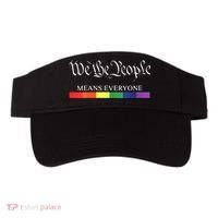 Womens We The People Means Everyone Rainbow Flag Lgbt Pride Month Visor thumb 0
