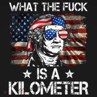 Wtf What The Fuck Is A Kilometer George Washington 4th July Women's Hoodie thumb 2