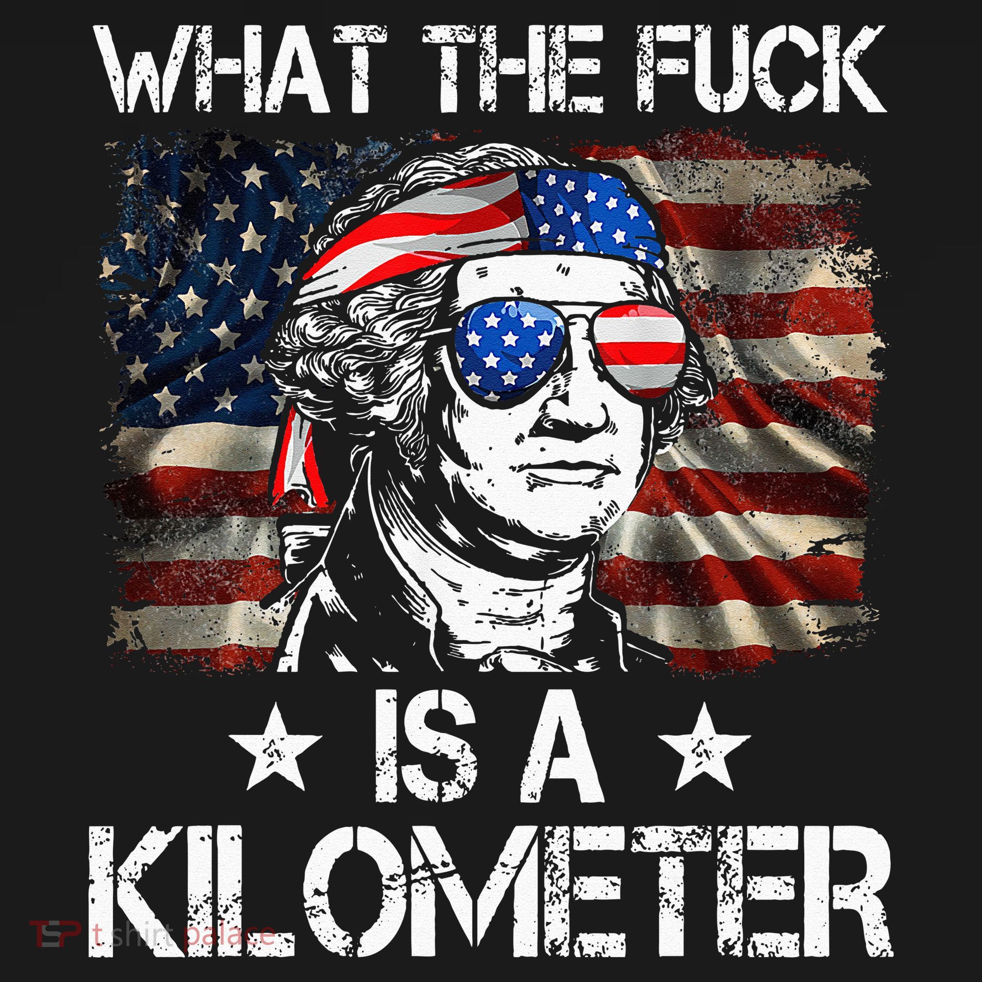 Wtf What The Fuck Is A Kilometer George Washington 4th July Women's Hoodie