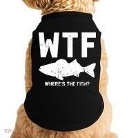 Wtf Wheres The Fish Funny Fishing Doggie Tank thumb 0