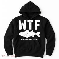Wtf Wheres The Fish Funny Fishing Hoodie thumb 0