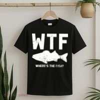 Wtf Wheres The Fish Funny Fishing T-Shirt thumb 2