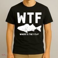 Wtf Wheres The Fish Funny Fishing T-Shirt thumb 3