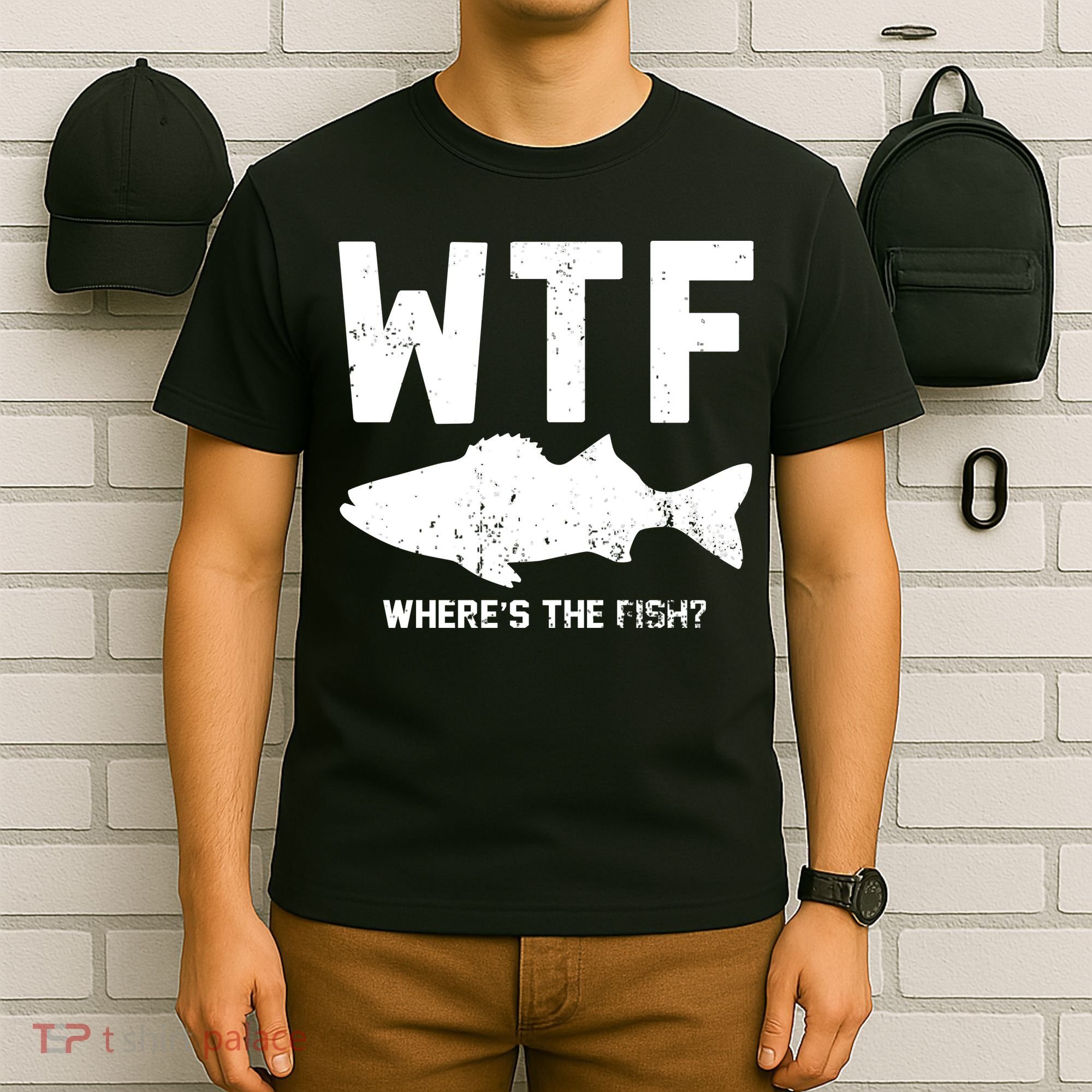 Wtf Wheres The Fish Funny Fishing T-Shirt