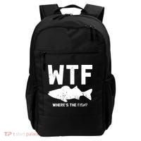 Wtf Wheres The Fish Funny Fishing Backpack thumb 0