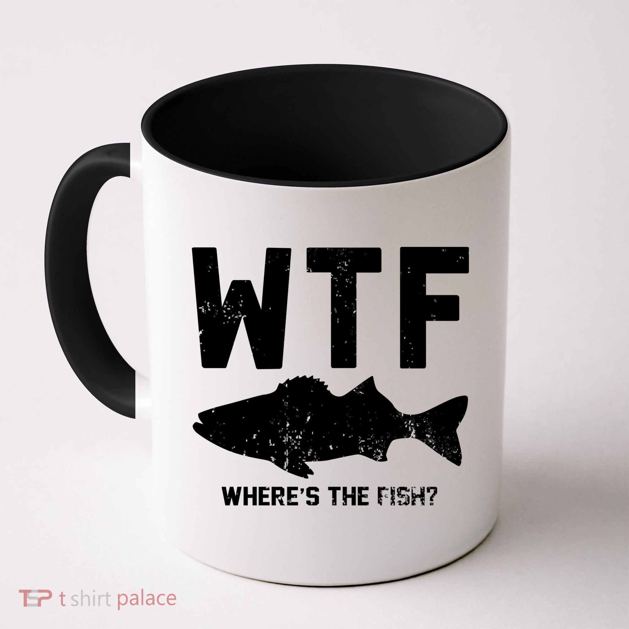 Wtf Wheres The Fish Funny Fishing Coffee Mug