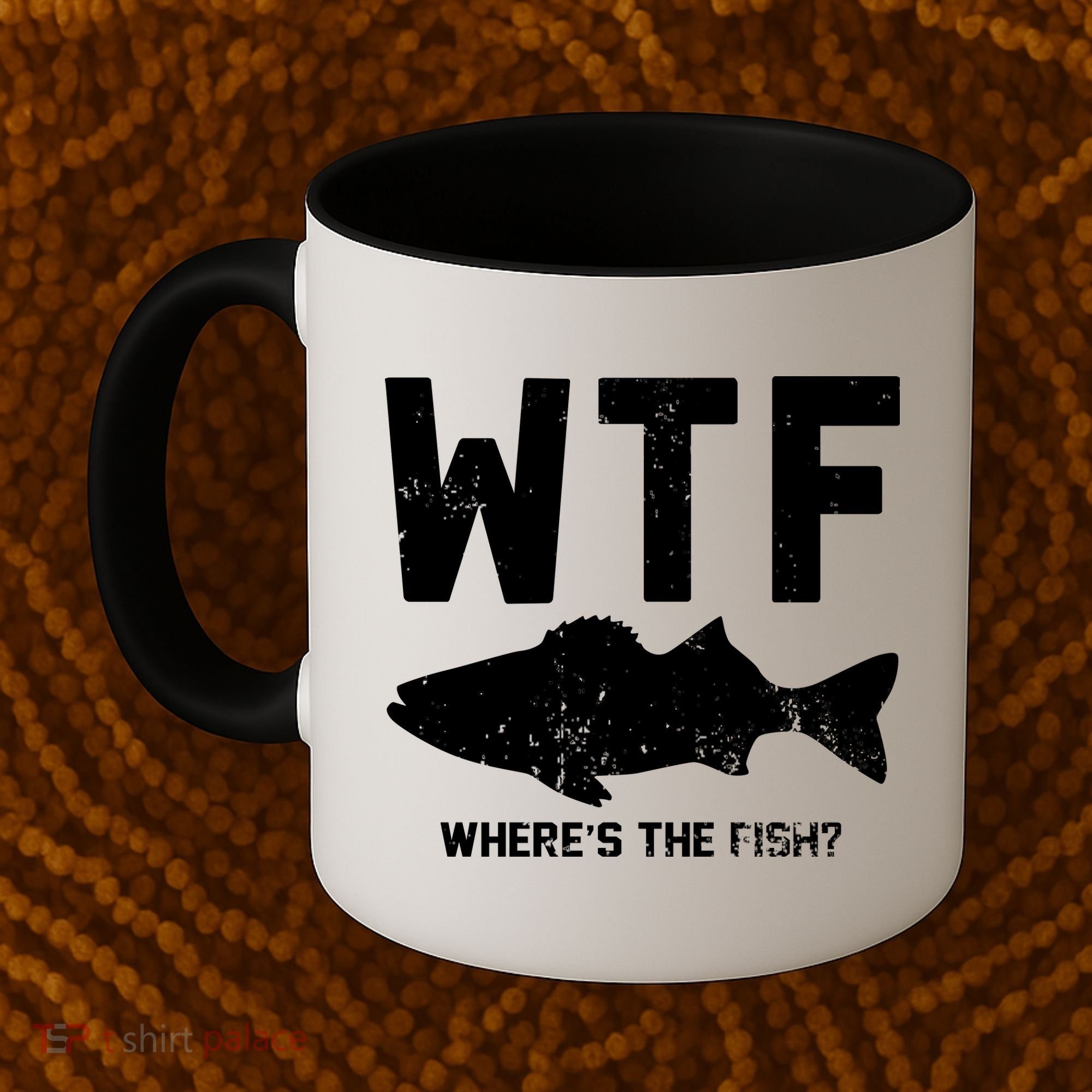 Wtf Wheres The Fish Funny Fishing Coffee Mug