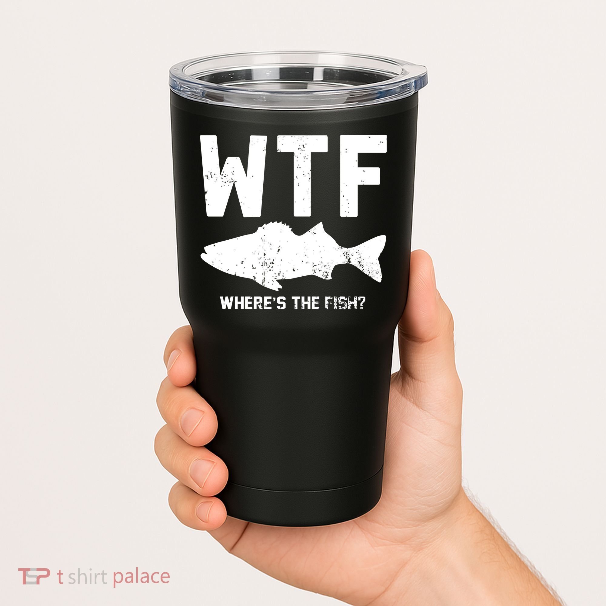 Wtf Wheres The Fish Funny Fishing Tumbler