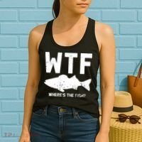 Wtf Wheres The Fish Funny Fishing Women's Tank Top thumb 2