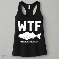 Wtf Wheres The Fish Funny Fishing Women's Tank Top thumb 3