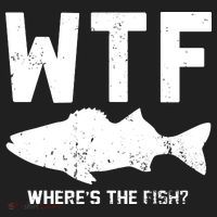 Wtf Wheres The Fish Funny Fishing Golf Towel thumb 3