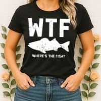 Wtf Wheres The Fish Funny Fishing Women's T-Shirt thumb 2