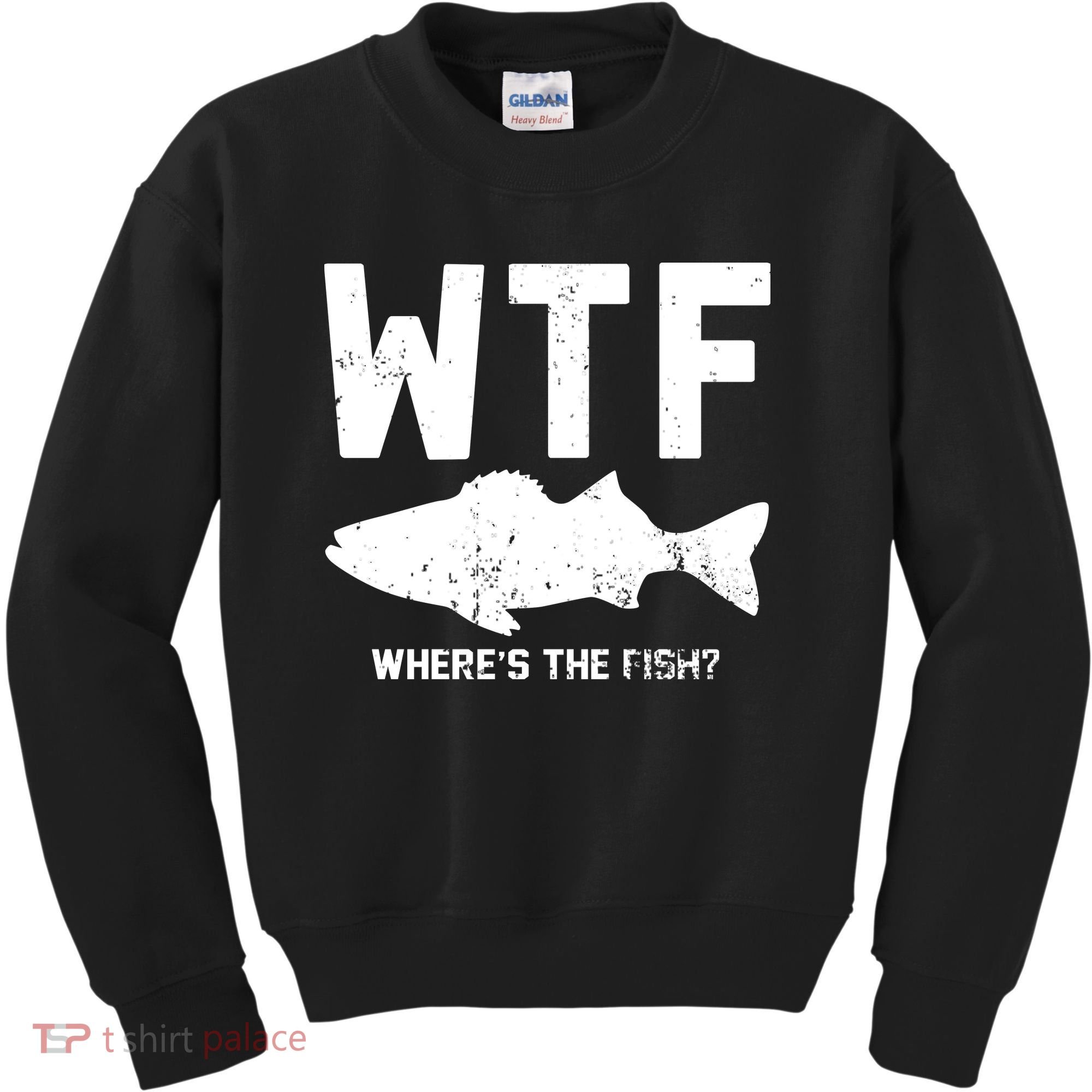 Wtf Wheres The Fish Funny Fishing Kids Sweatshirt