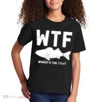 Wtf Wheres The Fish Funny Fishing Kids T-Shirt thumb 2