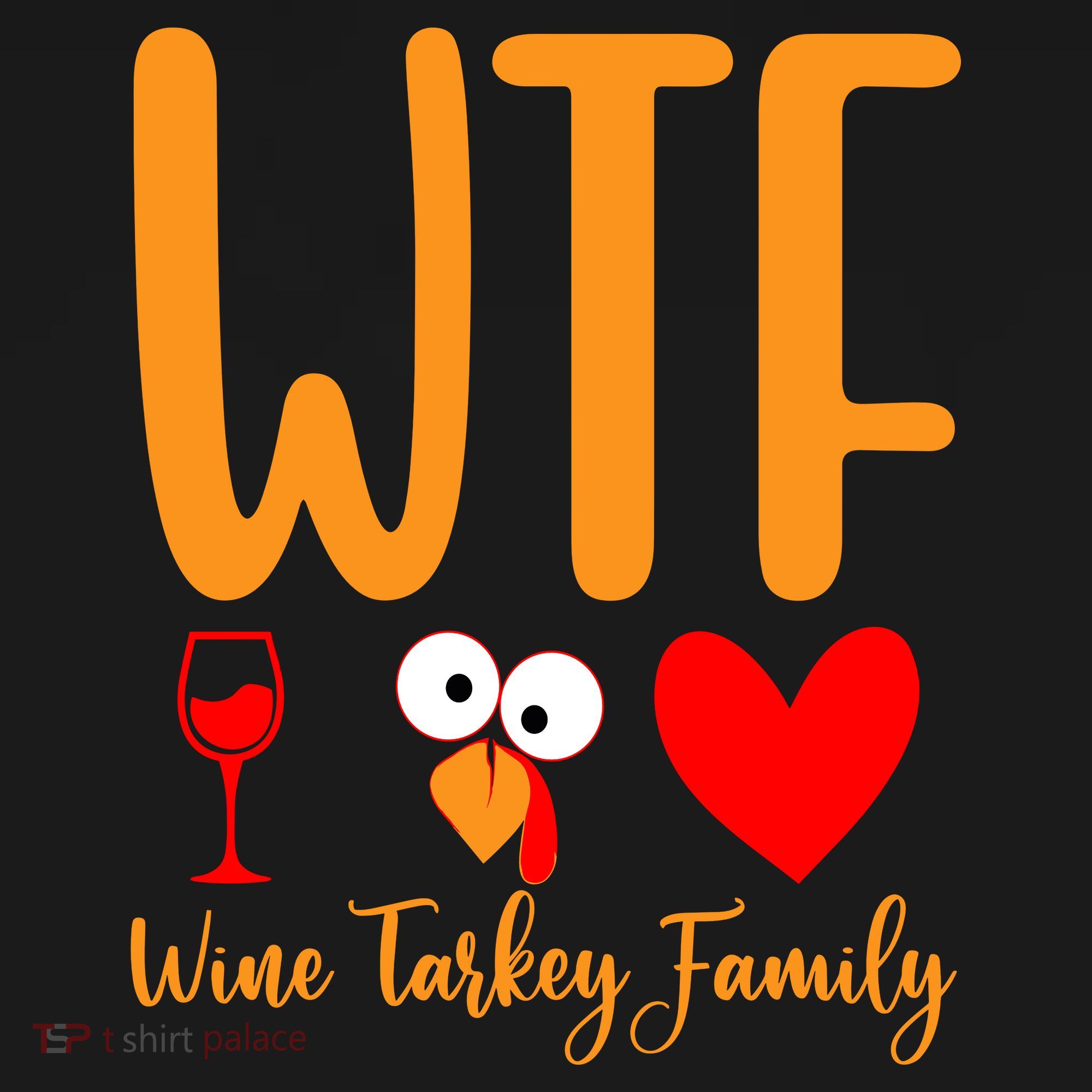 Wtf Wine Turkey Family Funny Thanksgiving Day Women's Tank Top