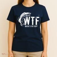 WTF Where's The Fish Men's Funny Fishing T-Shirt thumb 4