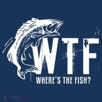 WTF Where's The Fish Men's Funny Fishing T-Shirt thumb 7