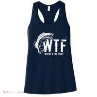 WTF Where's The Fish Men's Funny Fishing Women's Tank Top thumb 0