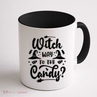 Witch Way To The Candy Cute Halloween Coffee Mug thumb 1